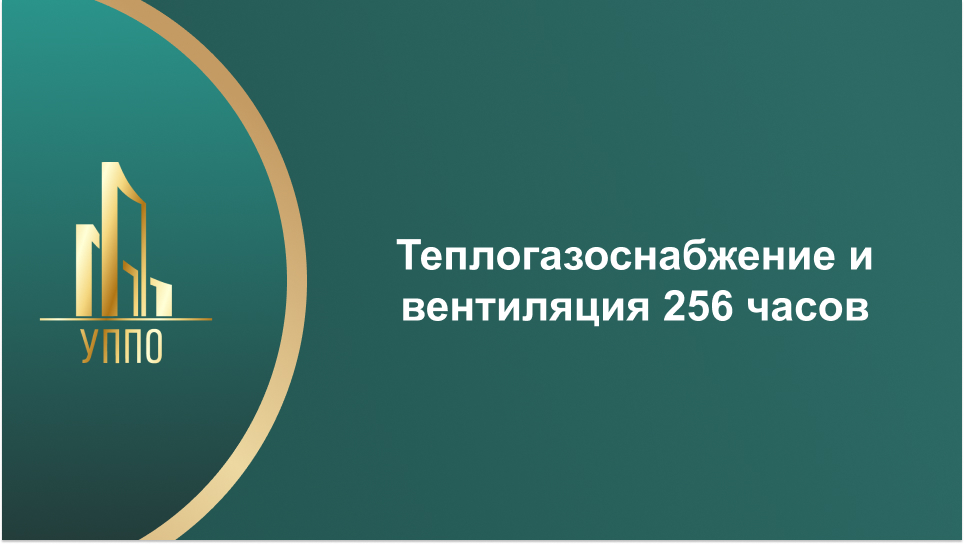 Теплогазоснабжение и вентиляция 256 часов